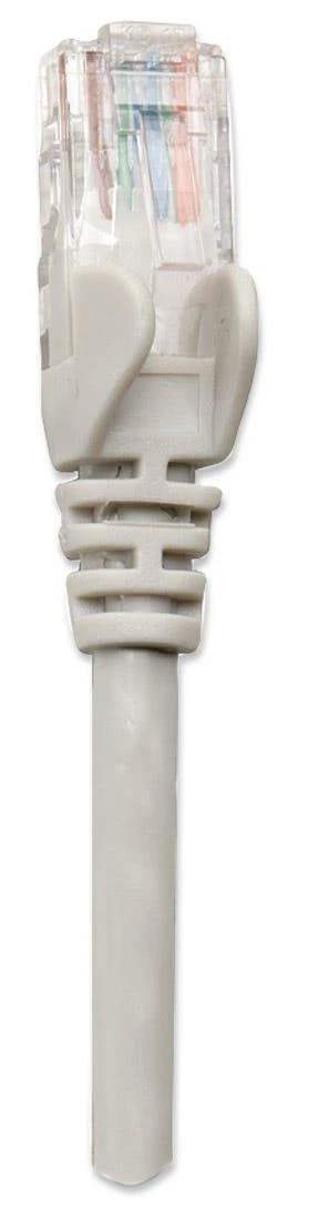Intracom INTELLINET tinklo kabelis Cat5e U/UTP 2,0m 7ft. Pilki RJ-45 Vyriški / RJ-45 Vyriški Paauksuoti kontaktai.