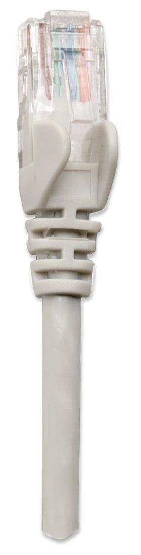 Intracom INTELLINET tinklo kabelis Cat6 U/UTP 1,0 m pilkas 1,5 pėdos. RJ-45 Vyriški / RJ-45 Vyriški Paauksuoti kontaktai Polibag