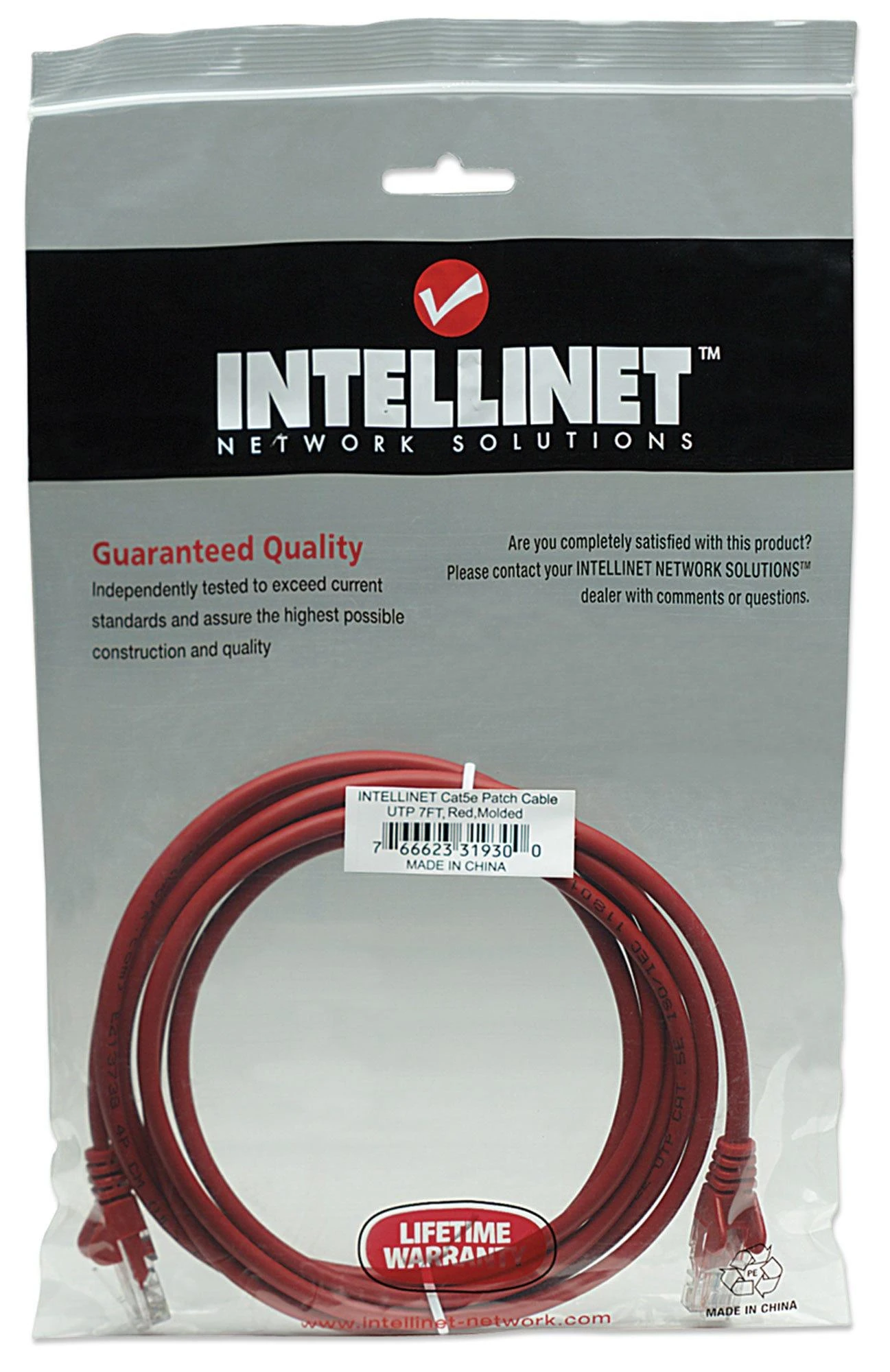 Intellinet Cat5e UTP, 2m tinklo kabelis U/UTP (UTP) Raudona