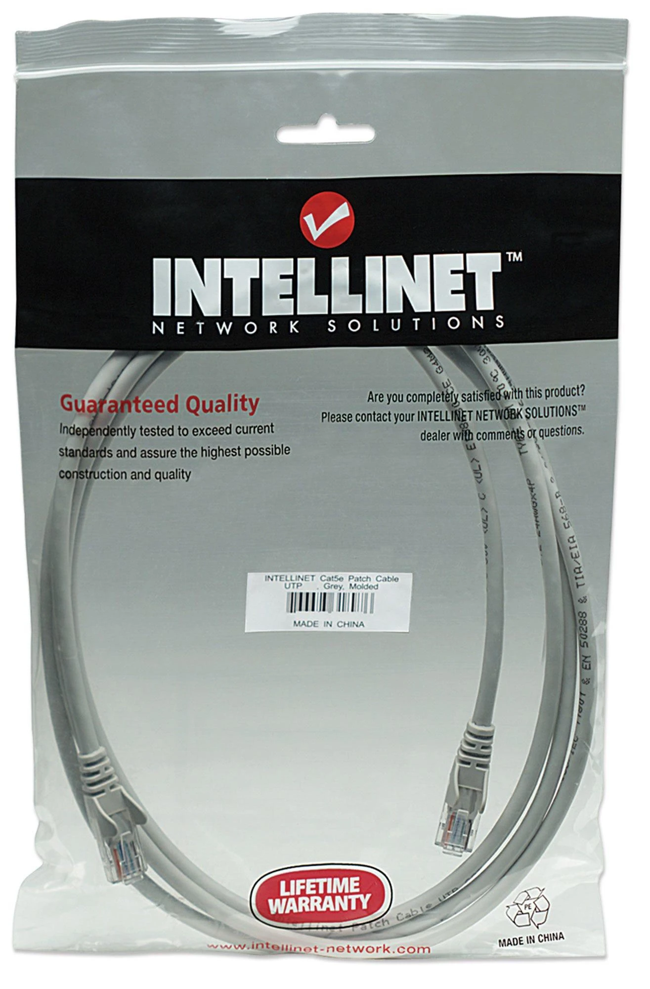 Intellinet 336628 tinklo kabelis 1,5 m Pilka