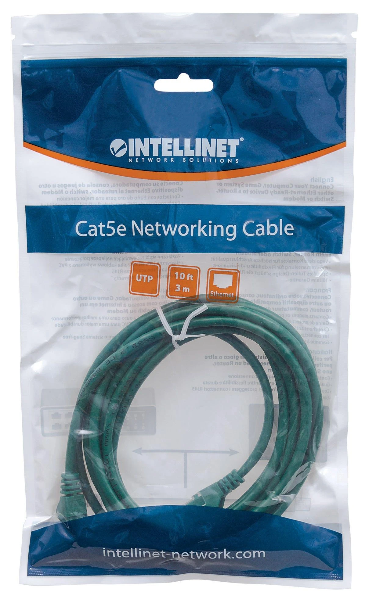 Intellinet Cat5e, UTP, 3m tinklo kabelis U/UTP (UTP) Žalia