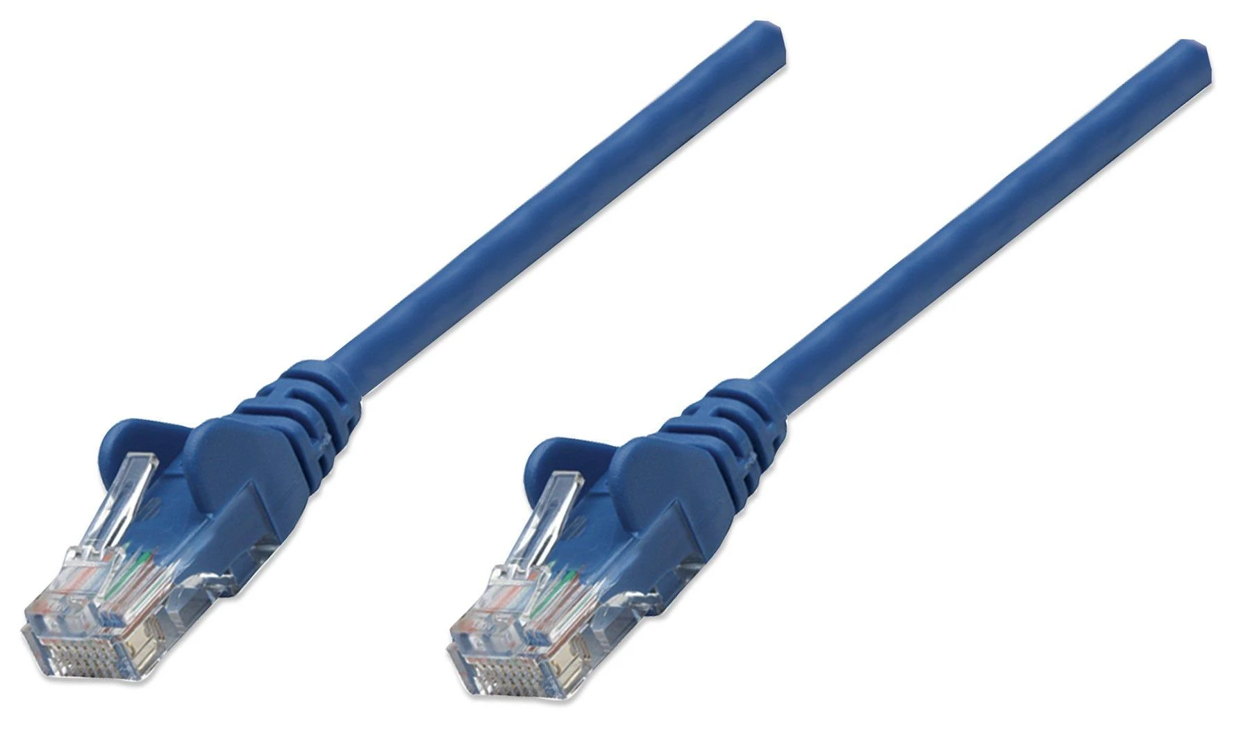 Mėlynas INTELLINET UTP LAN laidas, pleistras, 0,5m, mėlynas, 2xRJ45, 318129