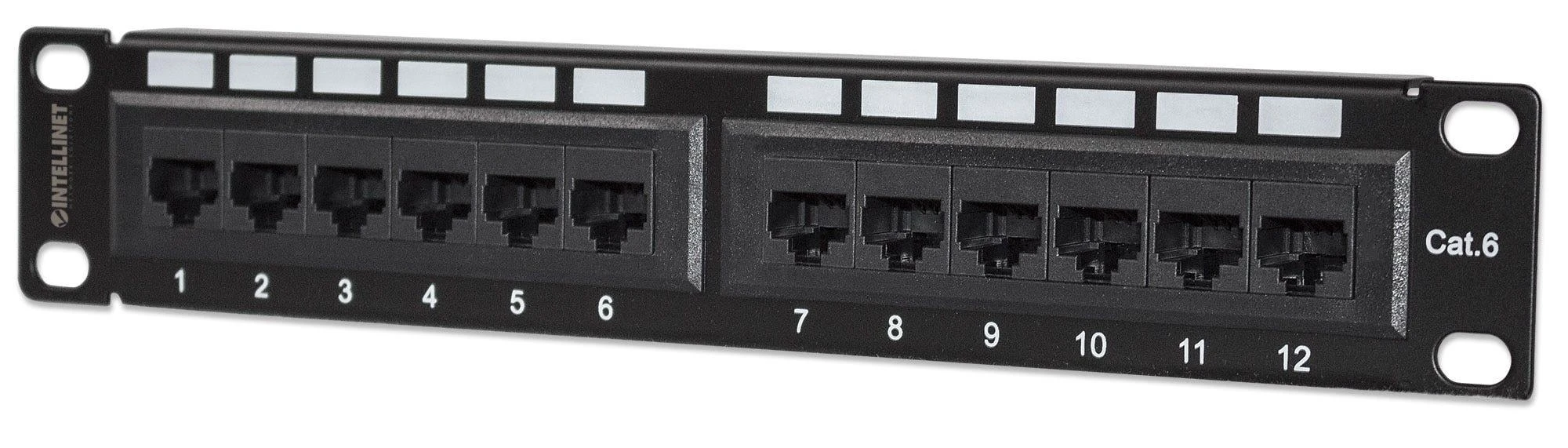 Intellinet tinklo sprendimai INTELLINET 10" Patchpanel 1HE 12-Port Cat6 UTP Juodas