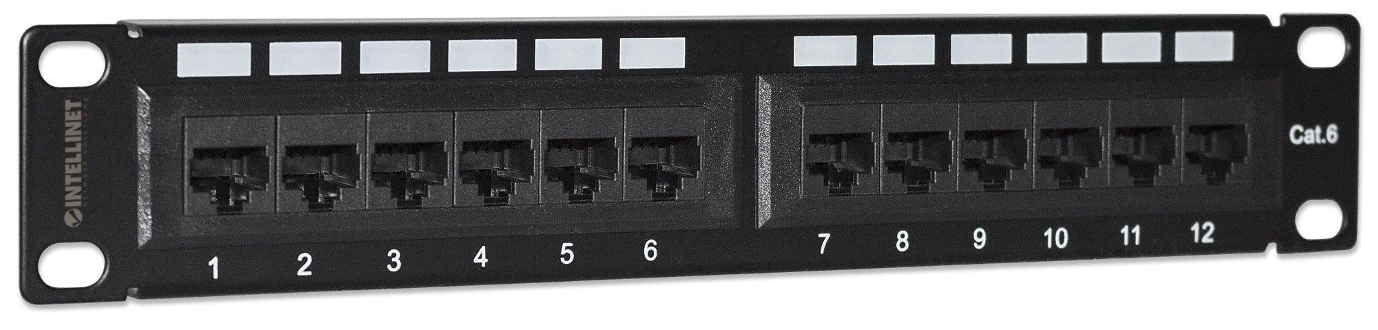 Intellinet tinklo sprendimai INTELLINET 10" Patchpanel 1HE 12-Port Cat6 UTP Juodas