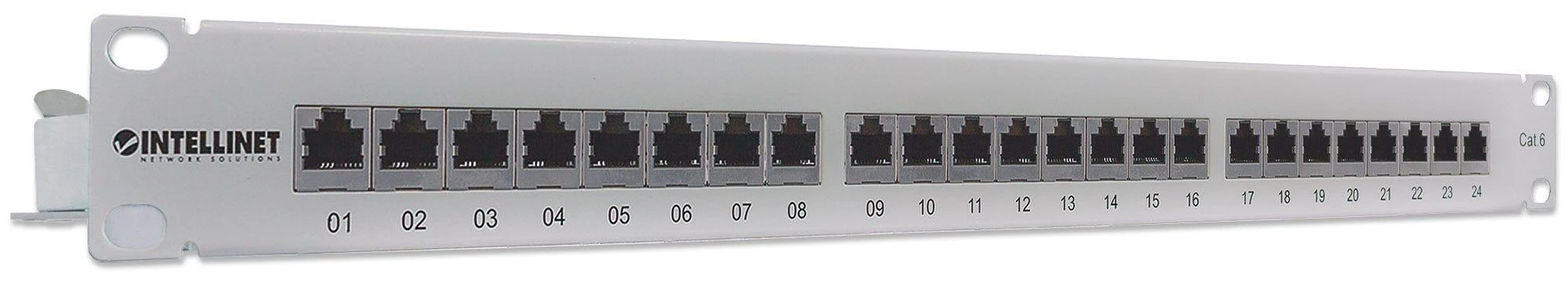 Lynx INTELLINET Patchpanel 1HE 24 prievadų Cat6 FTP grau