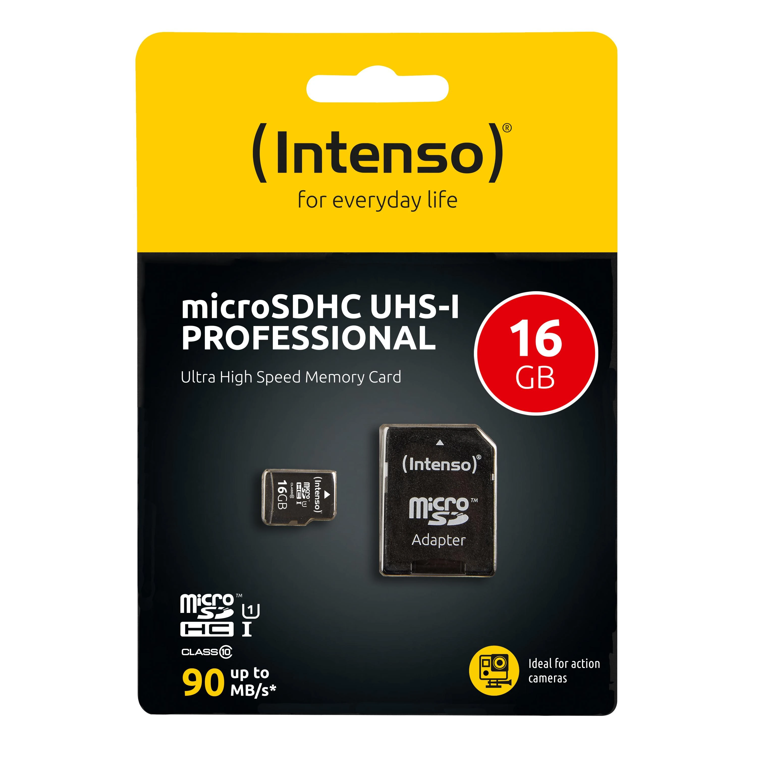 Atminties kortelė Intenso Micro SDHC 16GB Pro 3433470