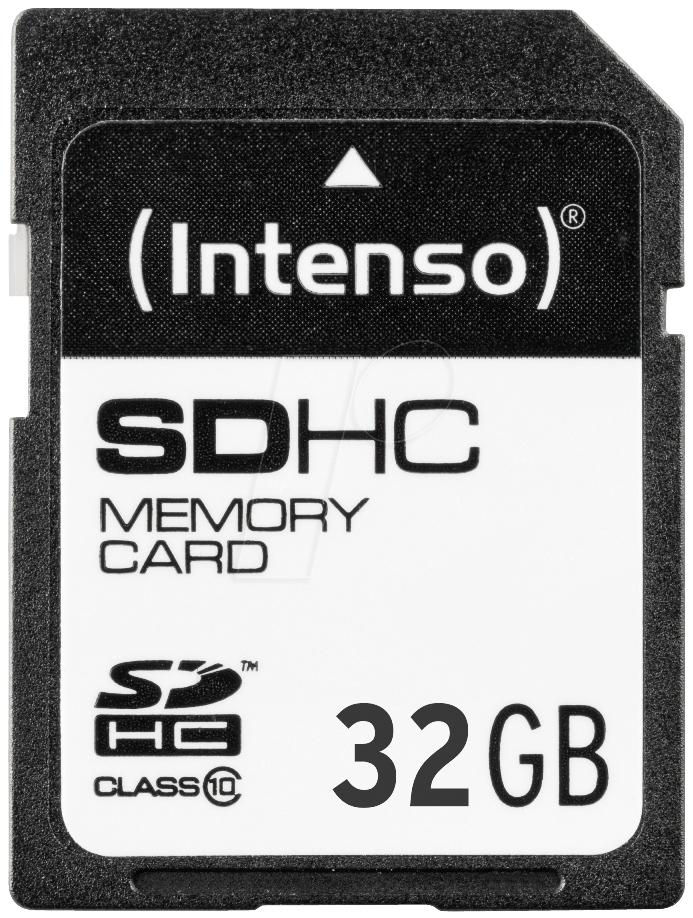 Atminties kortelė „Intenso“ SDHC kortelė, 32 GB, 10 klasė