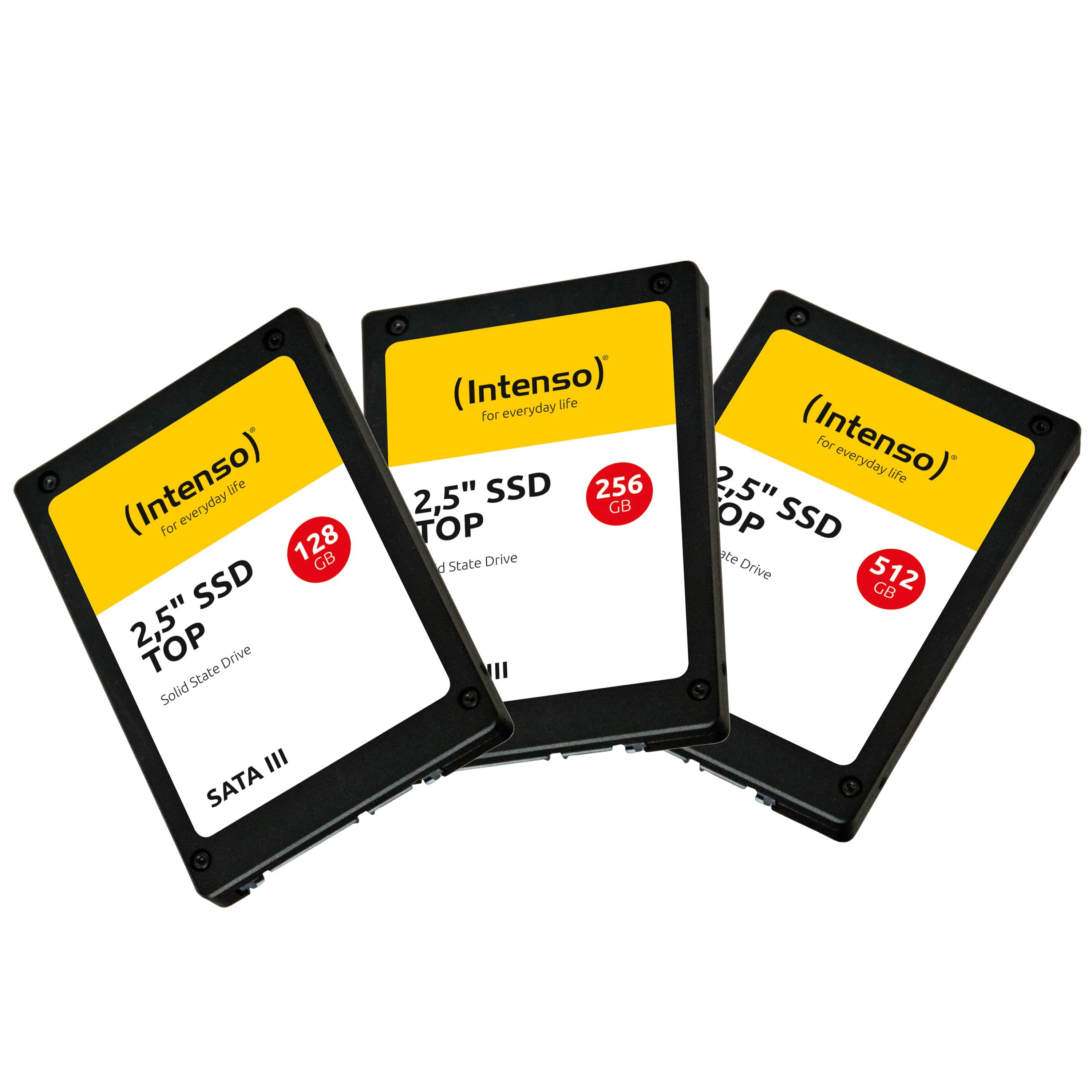 SSD Intenso Top 256 GB SATA3, 520/400 MB, Atsparus smūgiams, Mažos galios