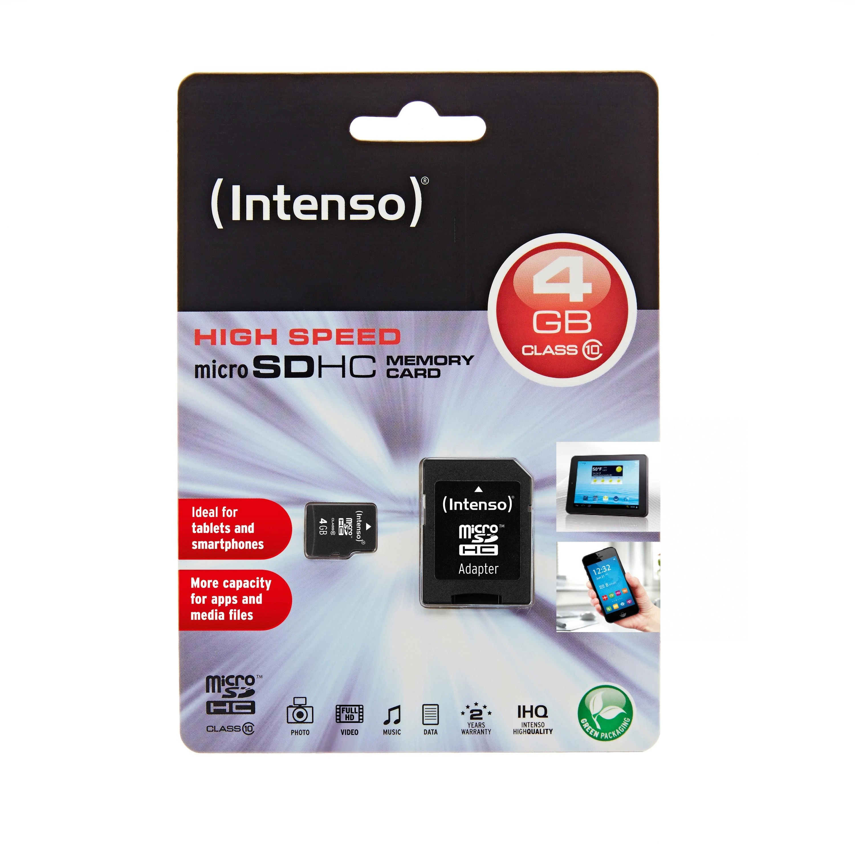 Atminties kortelė Atm.kortelės Intenso micro SD 4GB Class 10