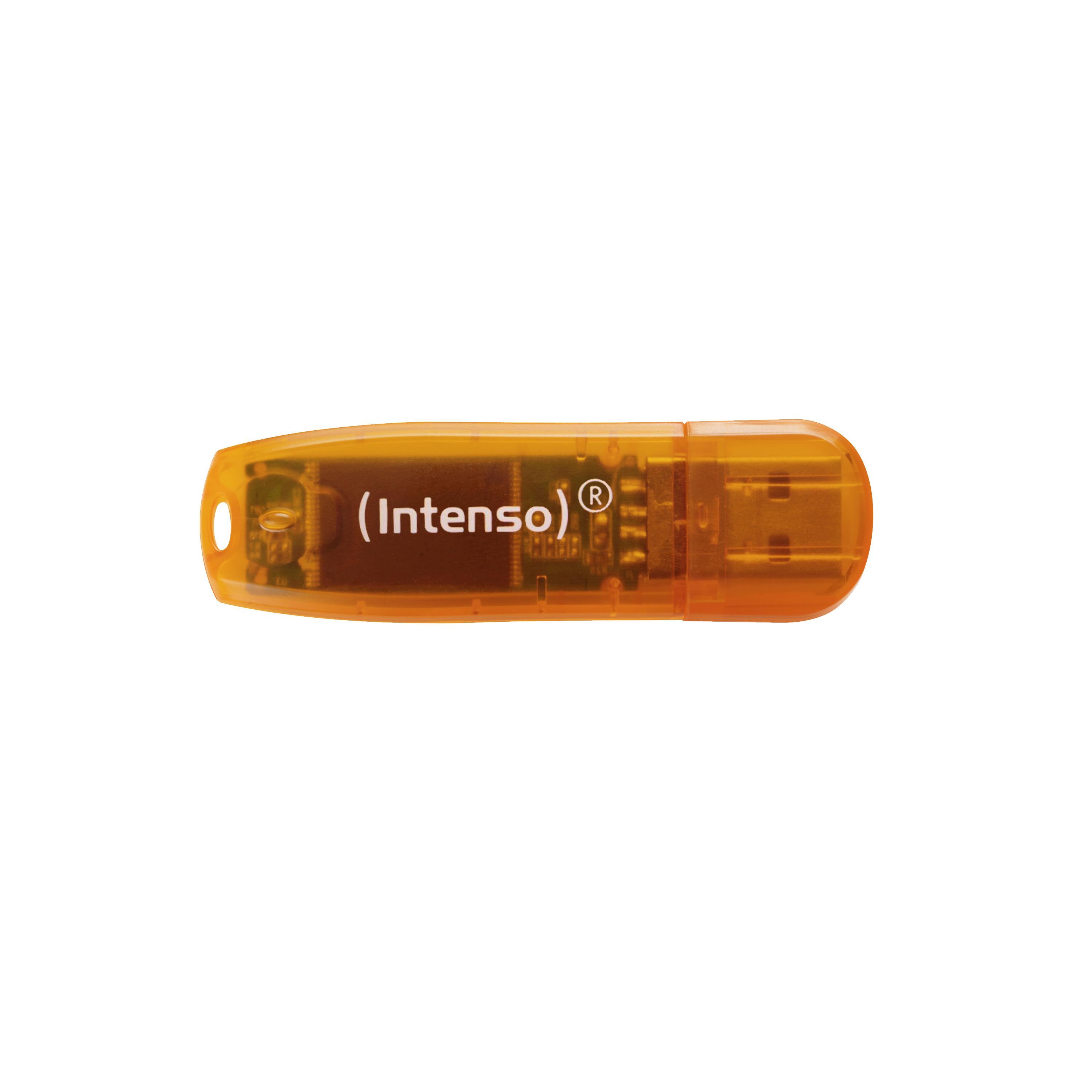 INTENSO 3502490 Intenso USB atmintinė RAINBOW LINE Oranžinė 64GB