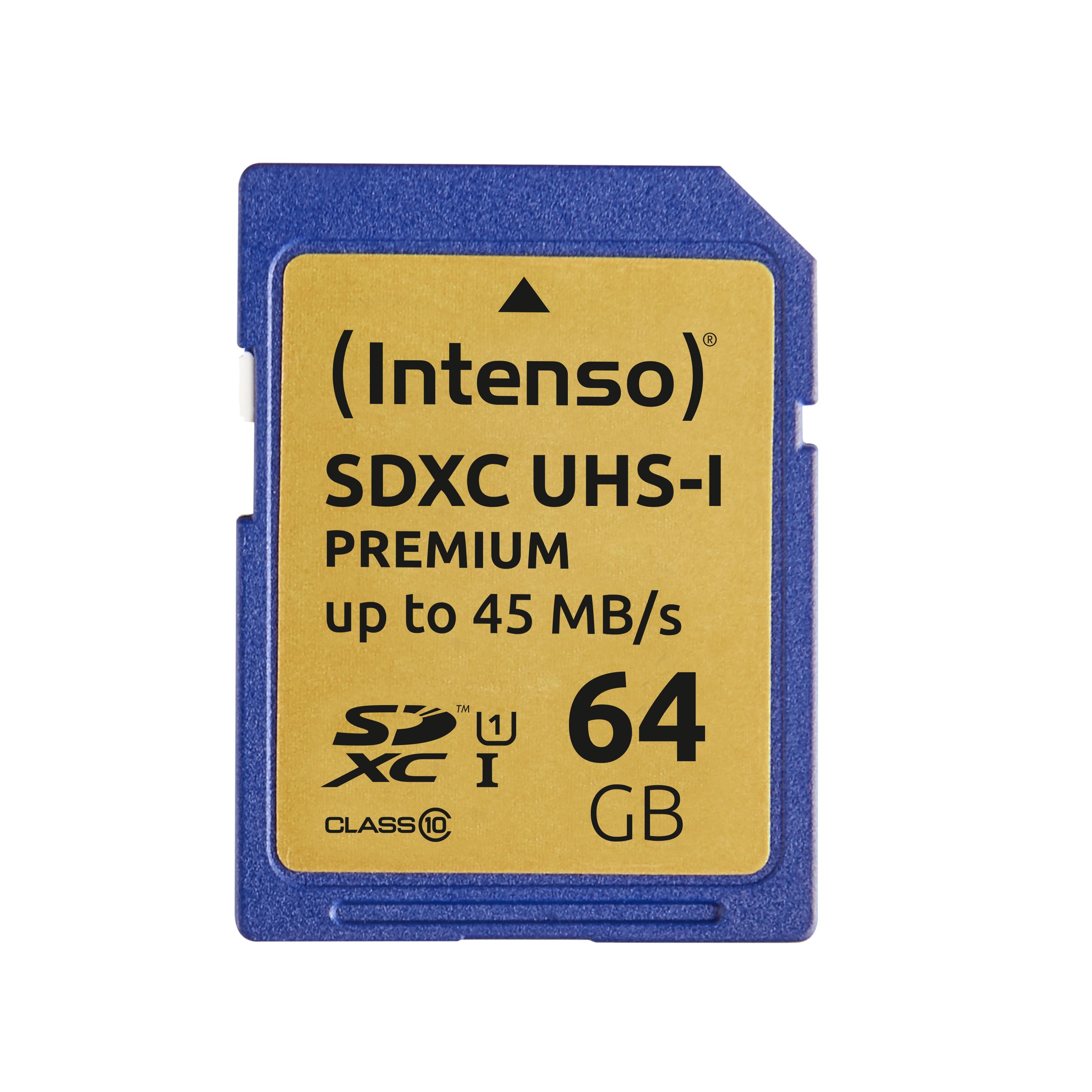 Atminties kortelė Intenso SDHC 64GB UHS-I 3421490