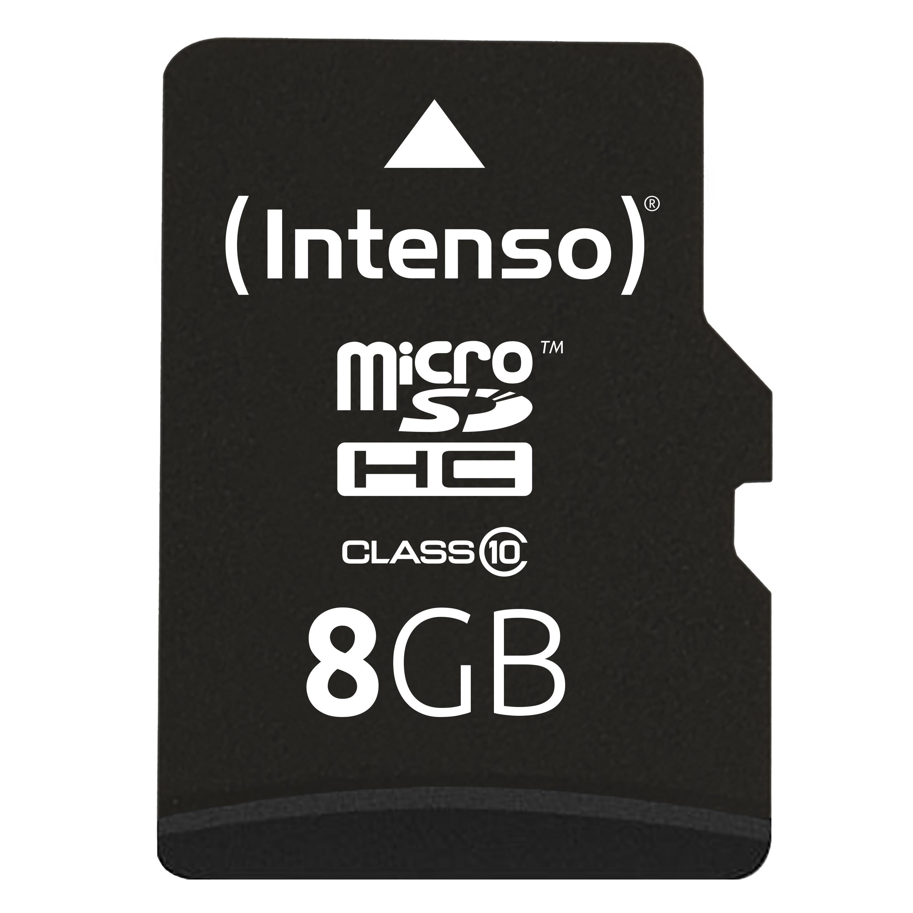 Atminties kortelė Intenso Micro SDHC 8GB Class10 3413460
