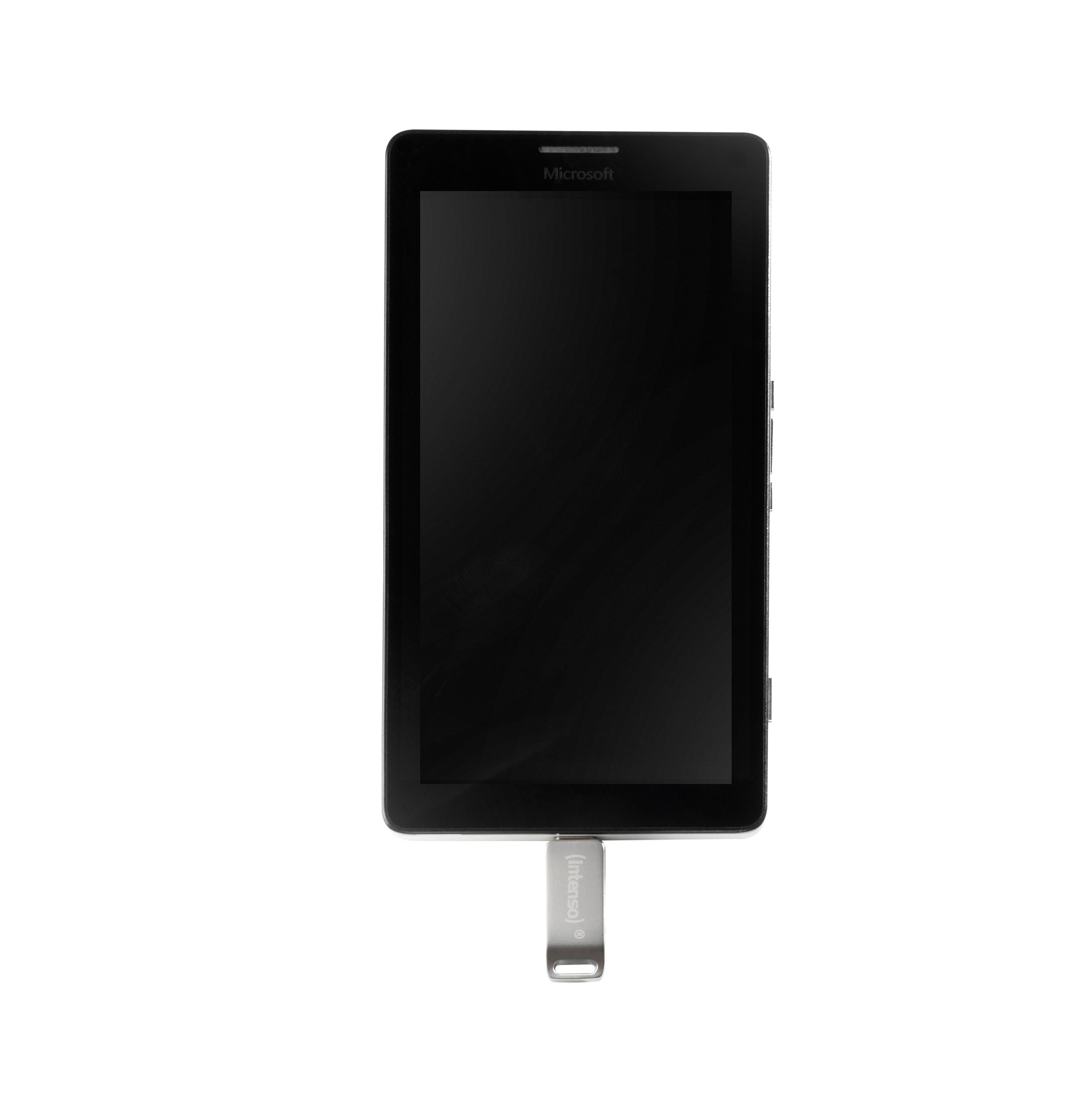 Intenso cMOBILE LINE 32GB, USB-Stick - sidabrinis, USB-A 3.2 Gen 1, USB-C 3.2 Gen 1