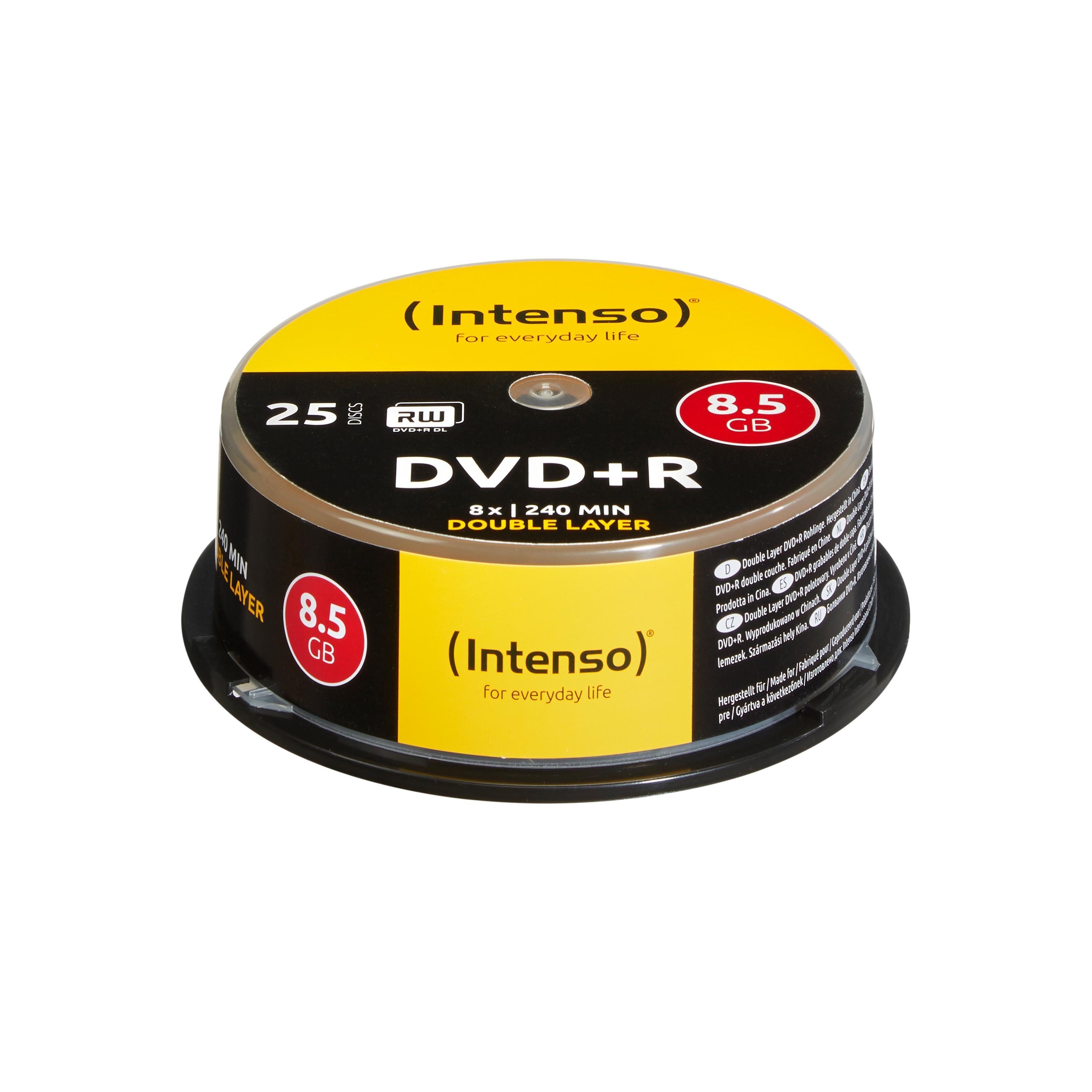 INTENSO 4311144 DVD+R DL DoubleLayer Intenso [ cakebox 25 | 8,5 GB | 8x]