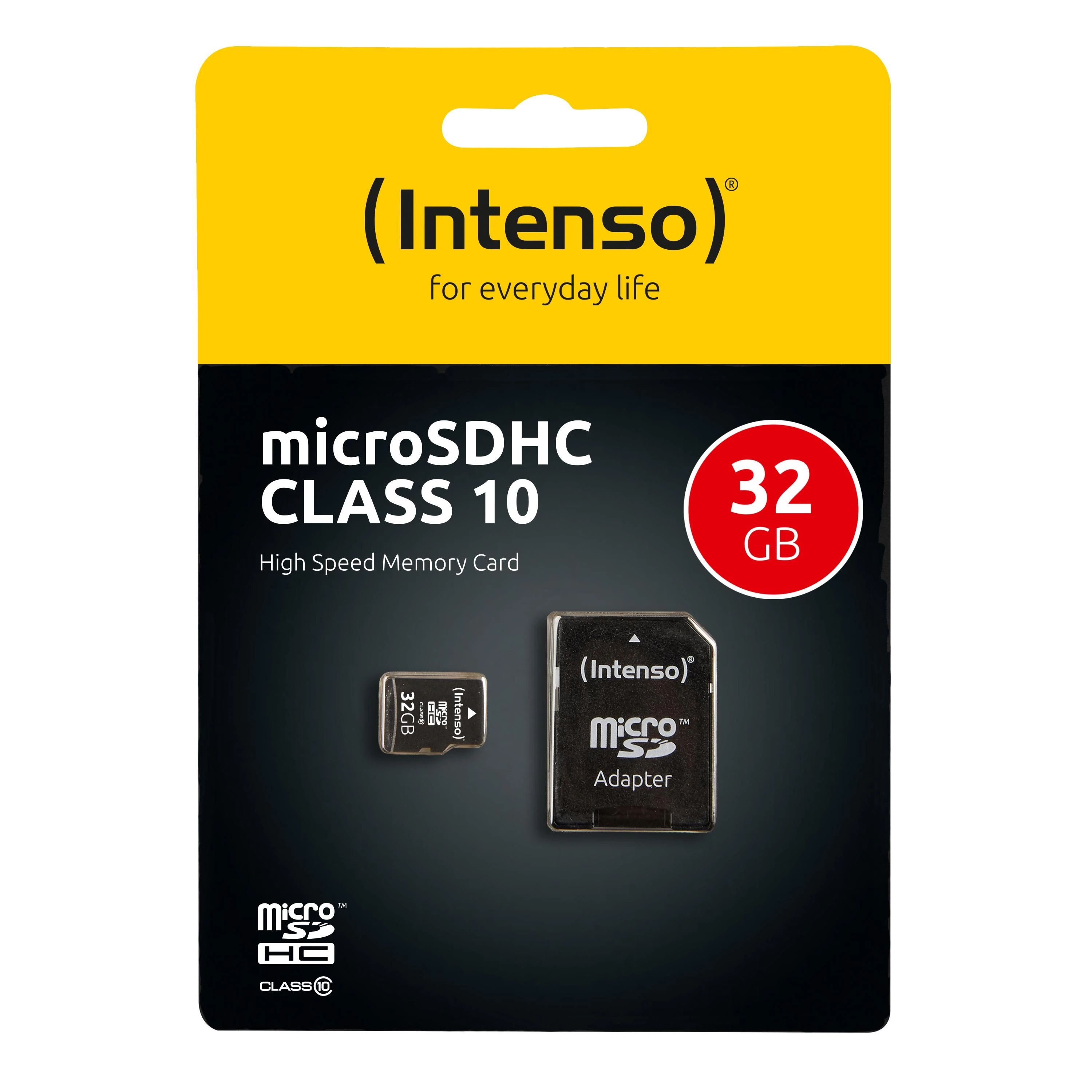 Atminties kortelė INTENSO 3413480 Intenso micro SD 32GB SDHC kortelė, 10 klasė