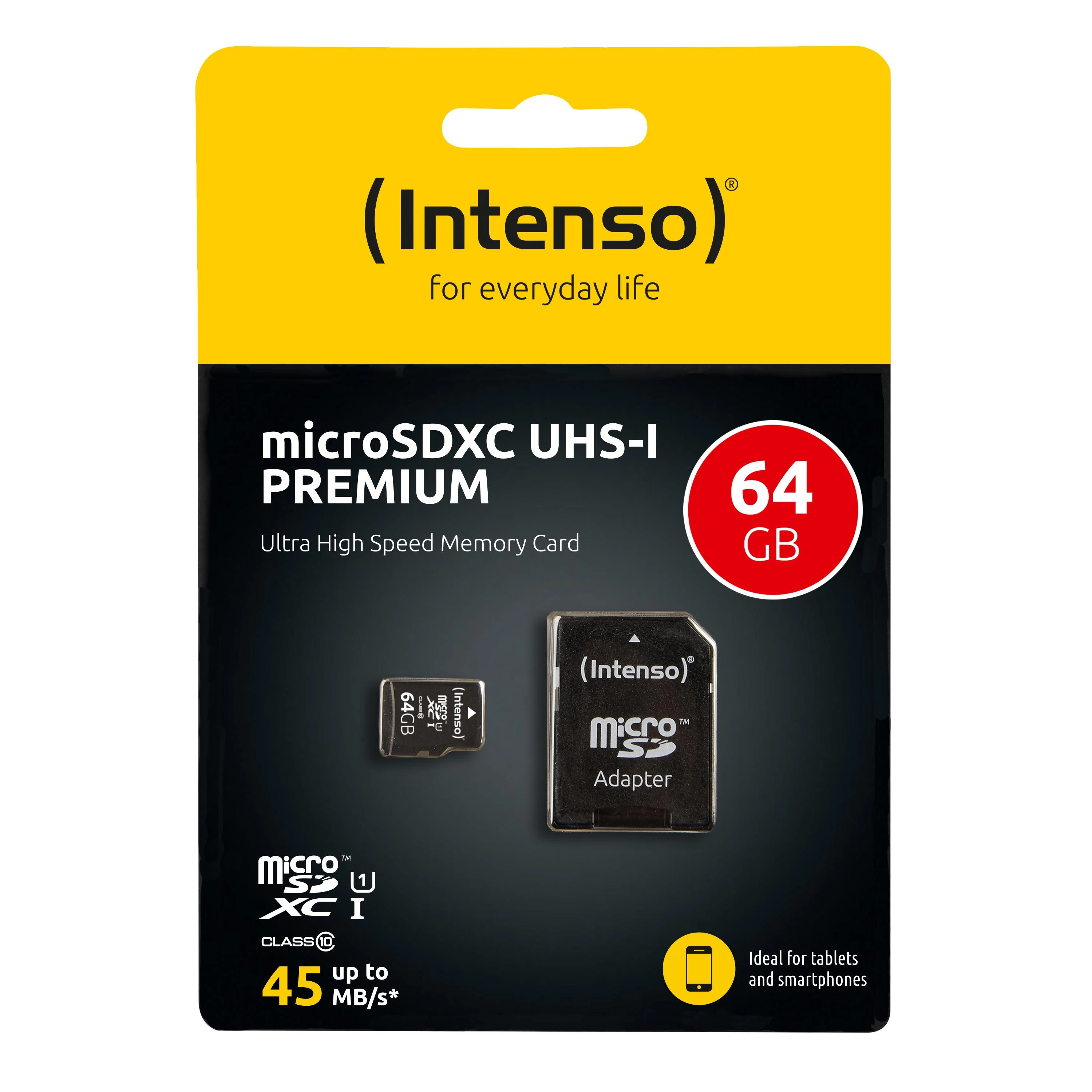 Atminties kortelė „Micro SDXC 64GB UHS-I“ atmintis su adapteriu 3423490 INTENSO
