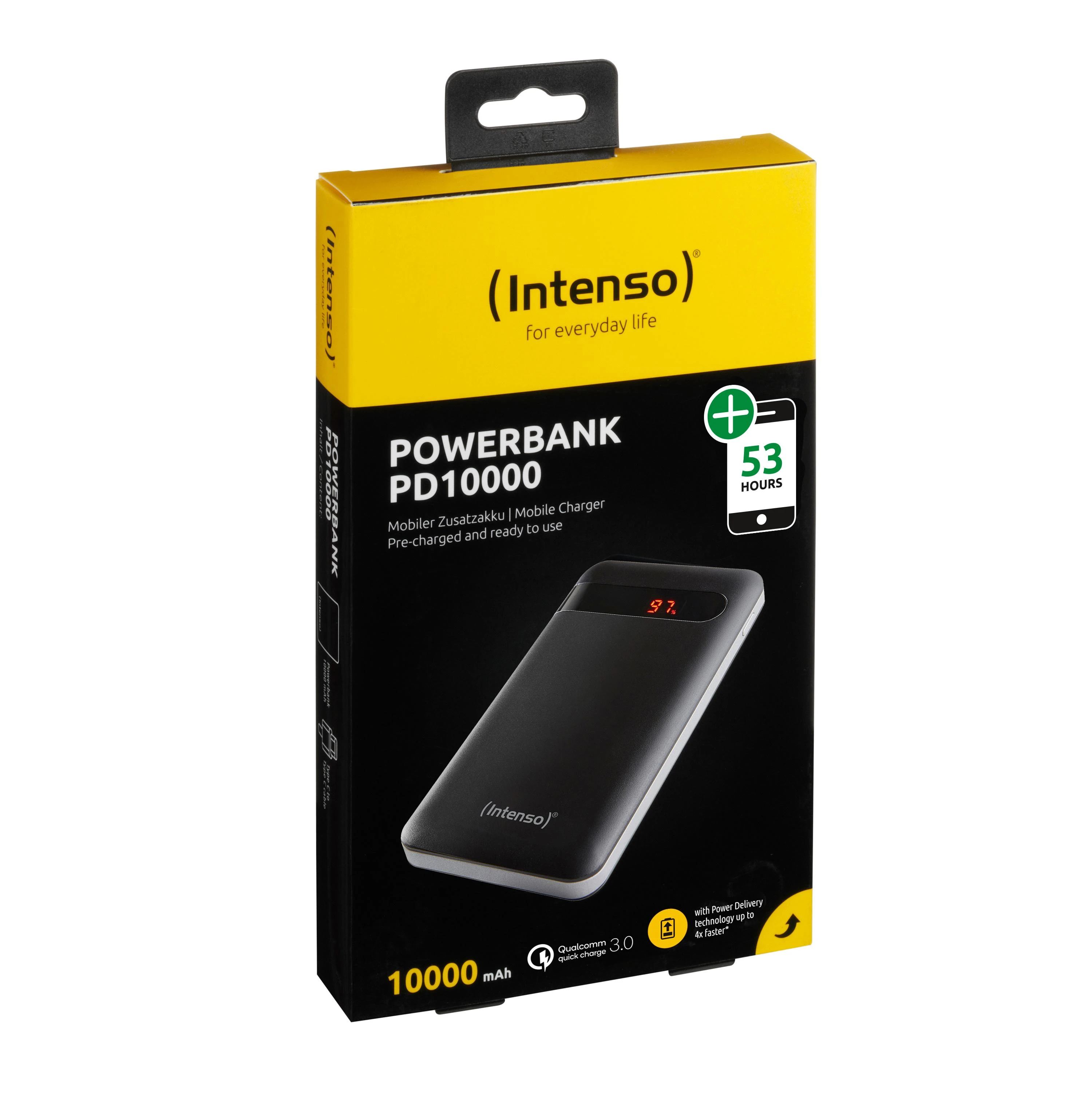 Intenso Išorinė baterija USB 10000MAH antracito spalvos 7332330 Intensyvus