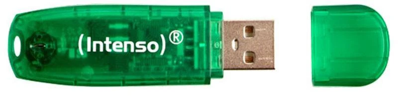 3P - KAINOS PRODUKTAI INTENSO USB atmintukas 8GB Žalias Raktų pakabukas LED Šviesa Medžiaga Skaidrus Plastikas Hi Speed USB 2.0 15 gramų