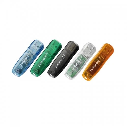 3P - KAINOS PRODUKTAI INTENSO USB atmintukas 8GB Žalias Raktų pakabukas LED Šviesa Medžiaga Skaidrus Plastikas Hi Speed USB 2.0 15 gramų