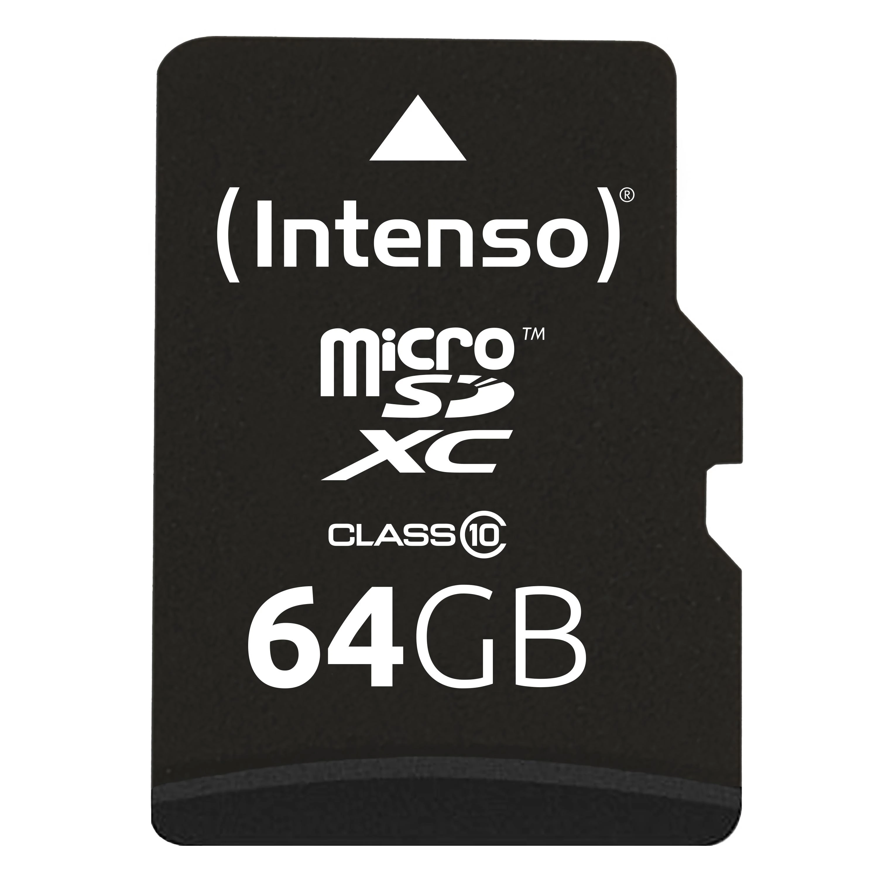 Atminties kortelė INTENSO 3413490 Intenso micro SD 64GB SDXC kortelė, 10 klasė
