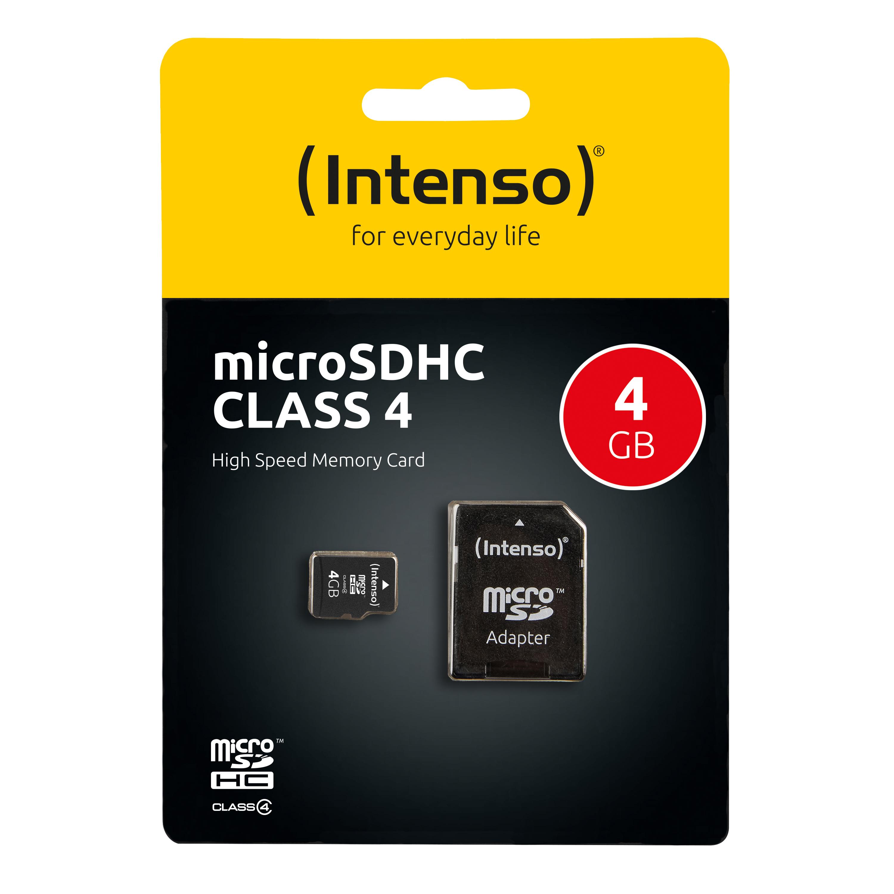 Atminties kortelė Karta Intenso Micro SDHC 4 GB Class 4 (3403450)