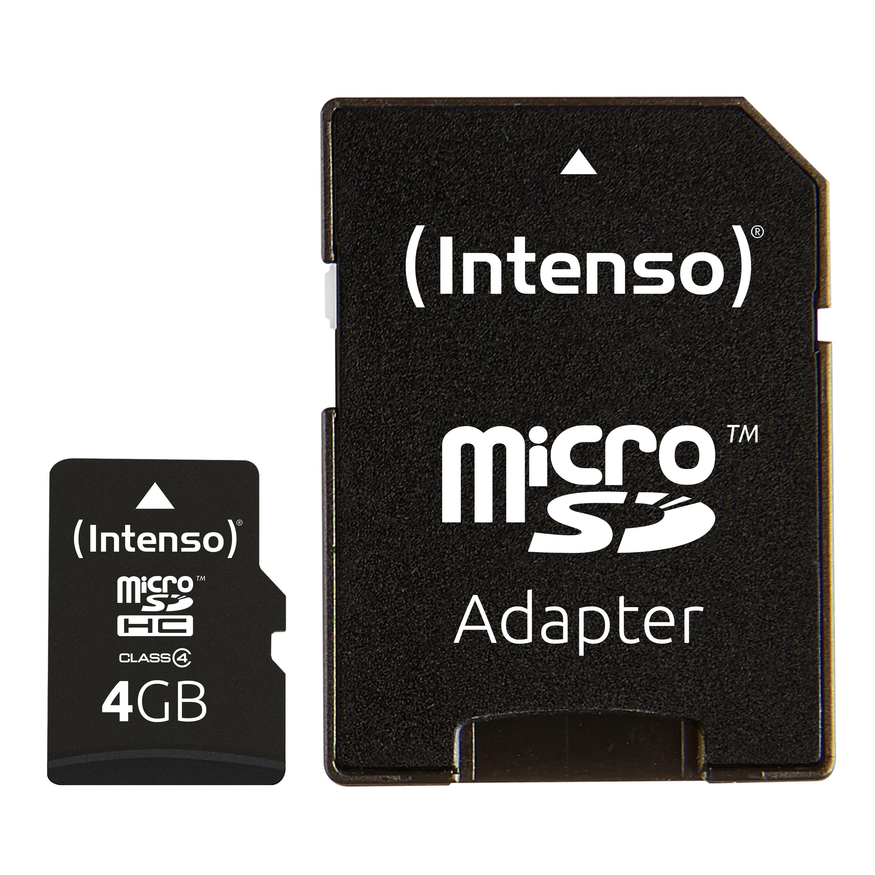 Atminties kortelė Karta Intenso Micro SDHC 4 GB Class 4 (3403450)