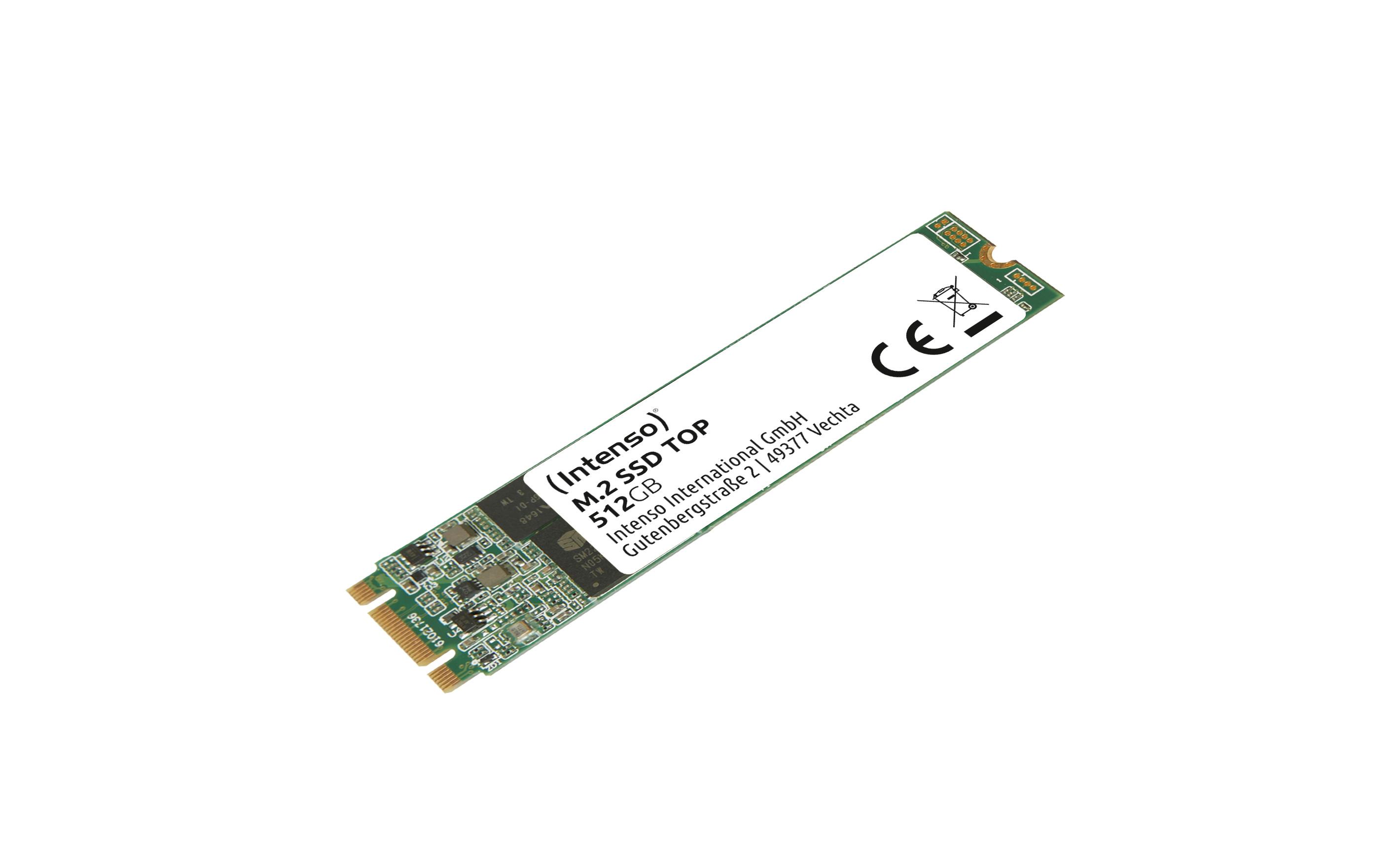 INTENSO 3832450 Intenso SSD M.2 SATA3 512GB, 520/420MBs, Atsparus smūgiams, Mažos galios
