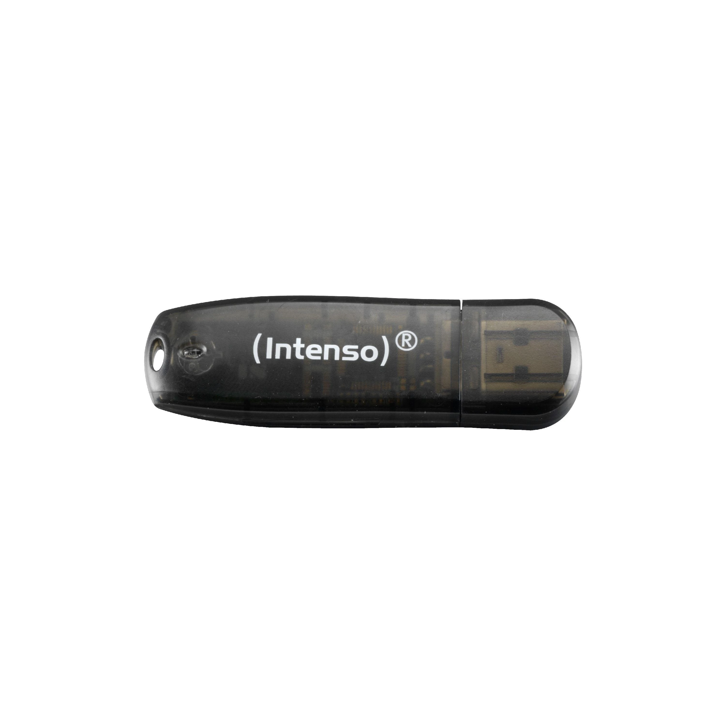 STICK 16GB 2.0 Intenso Rainbow Line juodas