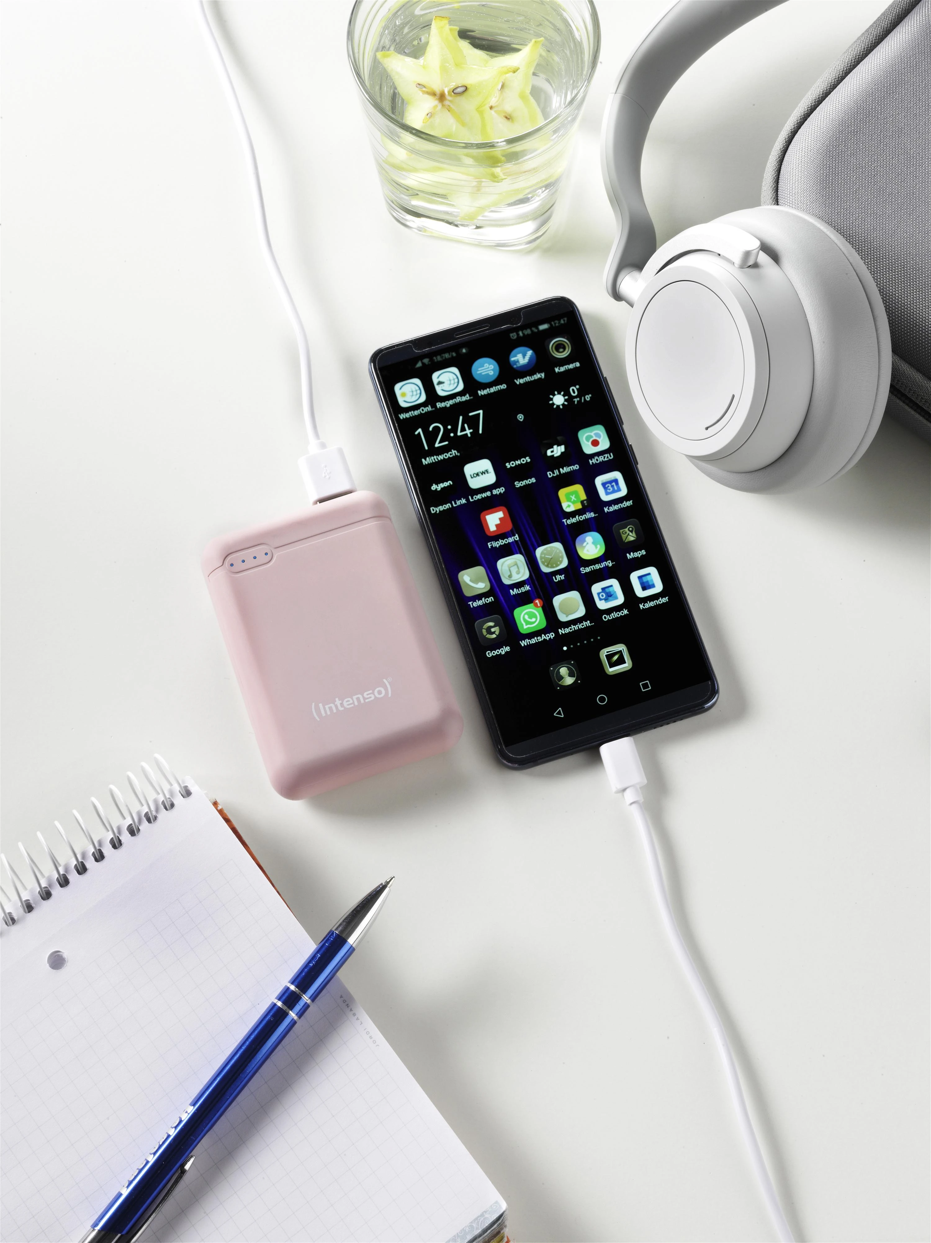 Intenso Powerbank XS10000 rose 10000 mAh su įsk. USB nuo A iki C tipo