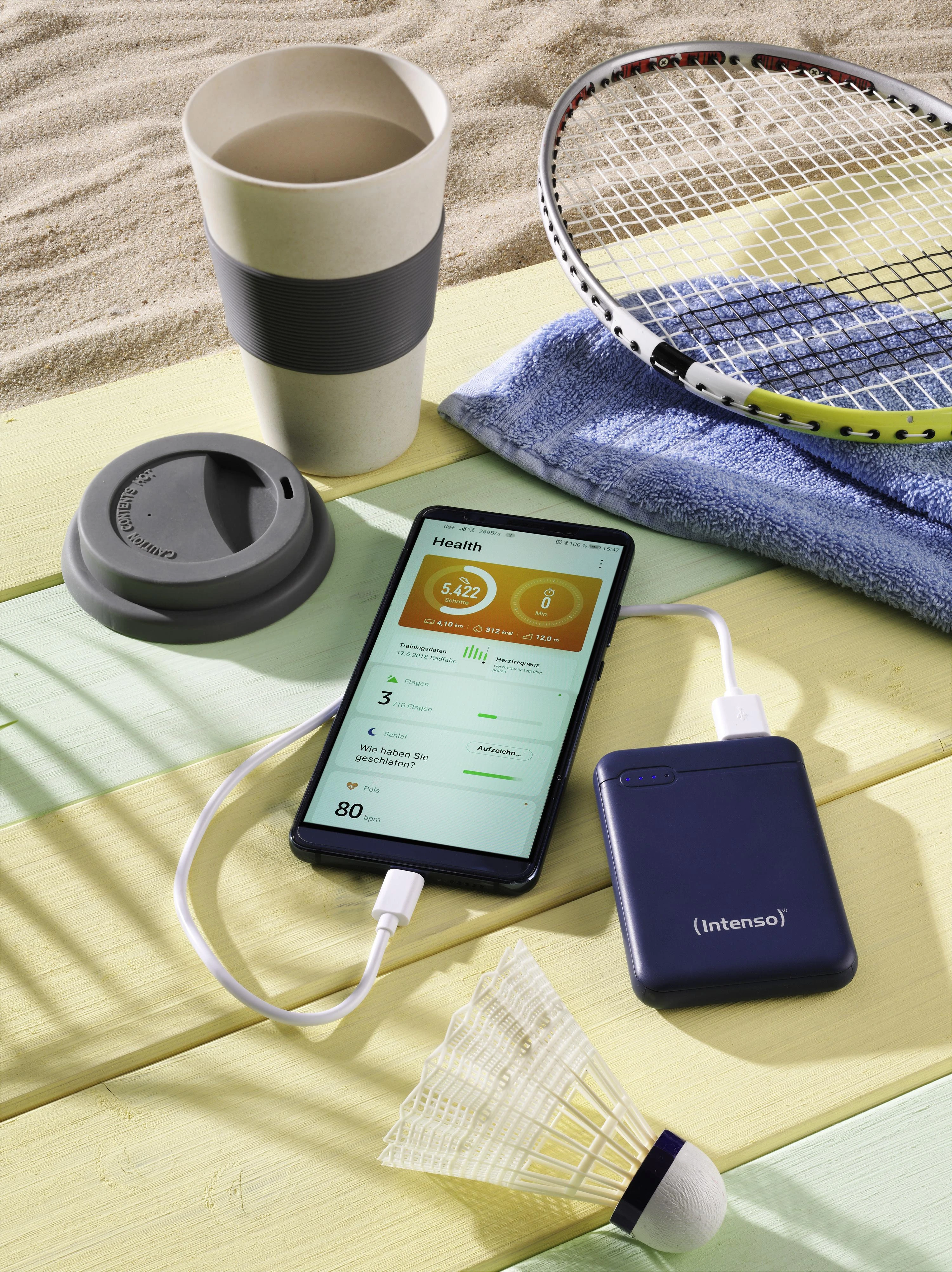 Intenso Powerbank XS5000 mėlyna 5000 mAh įsk. USB nuo A iki C tipo