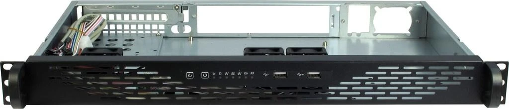 Serveris Inter-Tech 1U K-125L, Server-case - juodas, 1 Hheneinheit