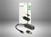 Argus IT-732 USB-C tinklo adapteris su USB-A jungtimi