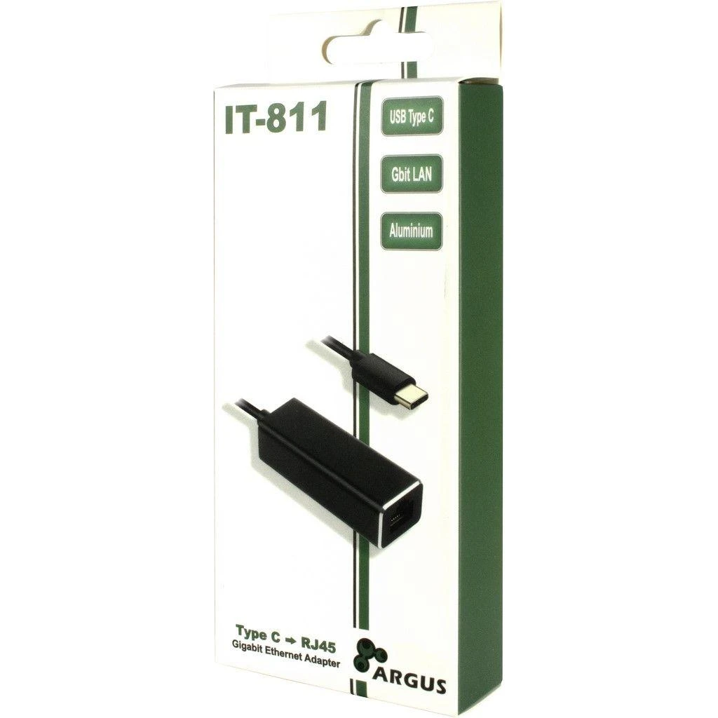 Panzer Glass Inter-Tech LAN-Adapteris Argus IT-811 USB-C Gigabit Ethernet