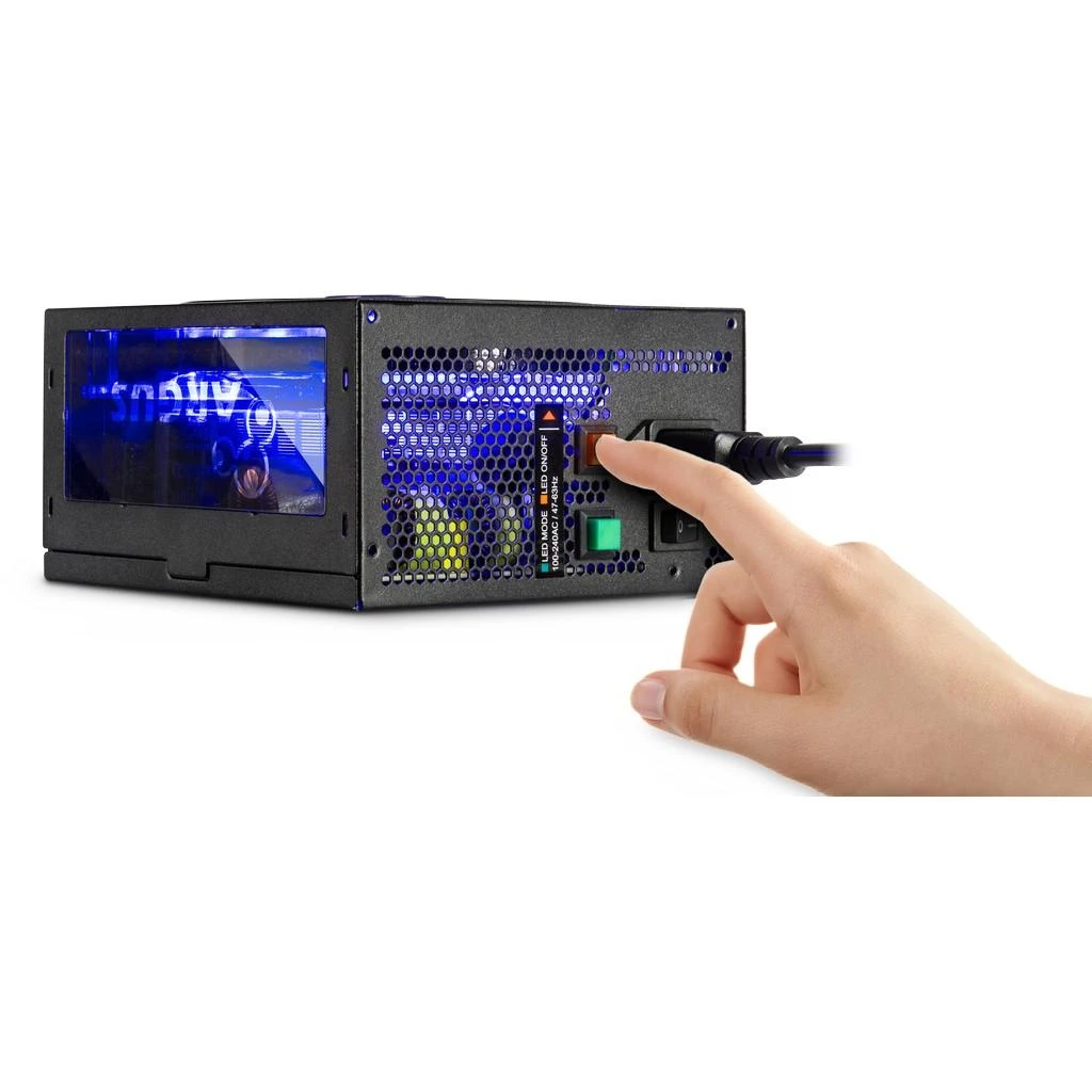 Maitinimo šaltinis INTER-TECH Argus RGB, 80PLUS bronza, 600 W, mažmeninė prekyba, 1x140 ventiliatorius, 1x20+4 kontaktų, 4+4 kontaktų, 2xPCI-e 6+2 kontaktų, 3x4 kontaktų (moleksas), 6xSATA, 1x2 d.