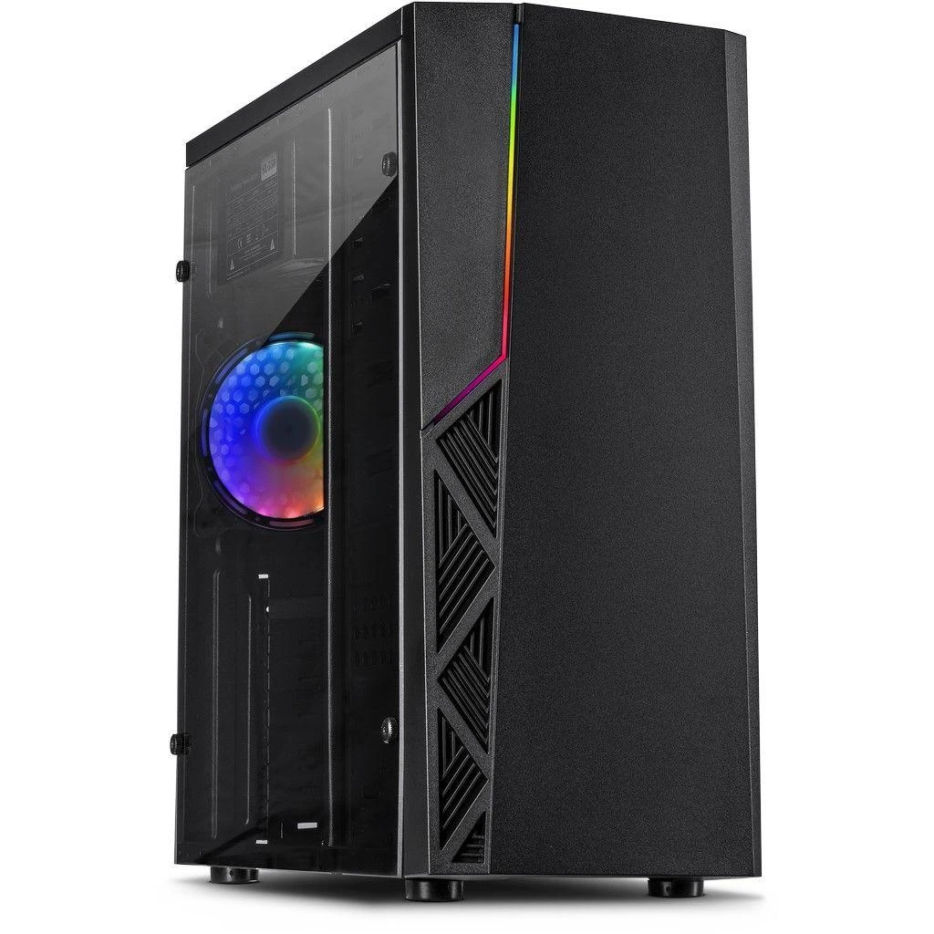 Inter-Tech B-02RGB žaidimų bokštas juodas