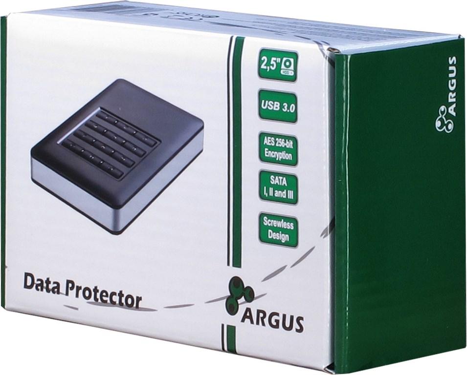 Inter-Tech GD-25LK01 - HDD enclosure - 2.5" - Serial ATA,Serial ATA II,Serial ATA III - 5 Gbit/s - USB connectivity - Aliuminio,Juodas