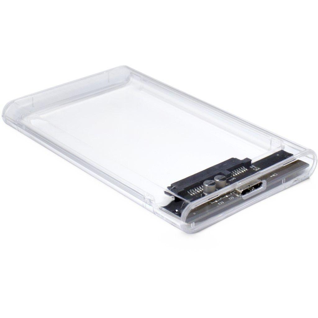 Inter tech HDD dėklas Argus GD-25000, USB 3.0, skaidrus