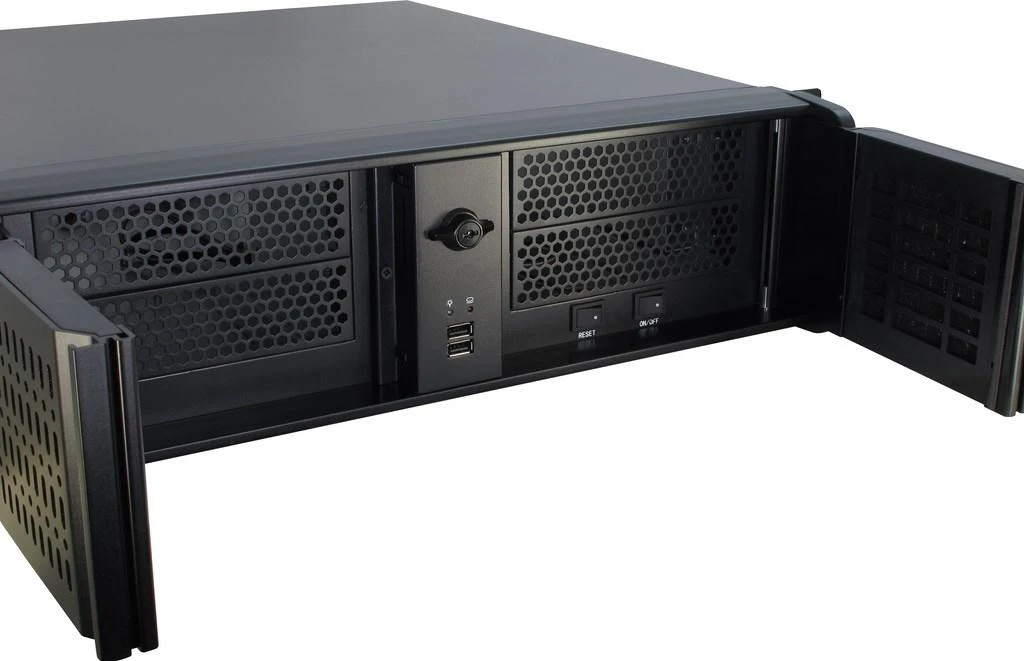 Inter-Tech 3U-3098-S, Server-case - juodas, 3 Hheneinheiten