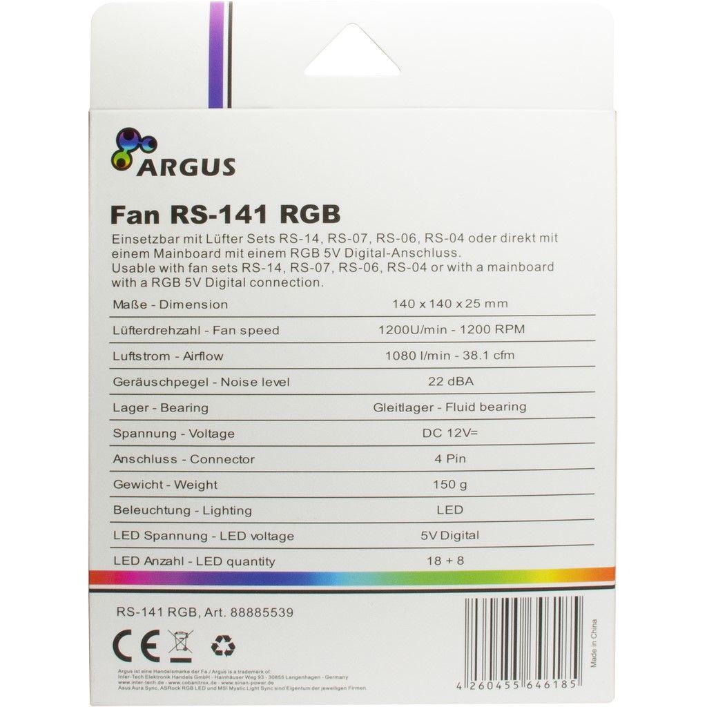 Inter Tech Argus RS-141 RGB 140mm