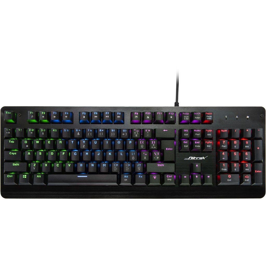 Inter-Tech NK-2000ME, Gaming-klaviatūra - juodas, DE-išdėstymas
