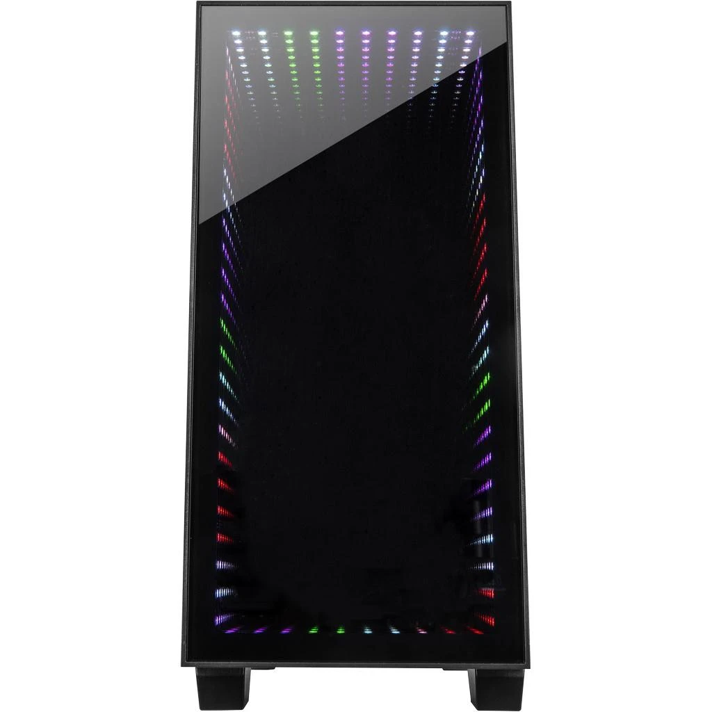 Važiuoklė INTER-TECH X-608 INFINITY MICRO, microATX, RGB, priekinis ir šoninis grūdintas stiklas, be maitinimo šaltinio