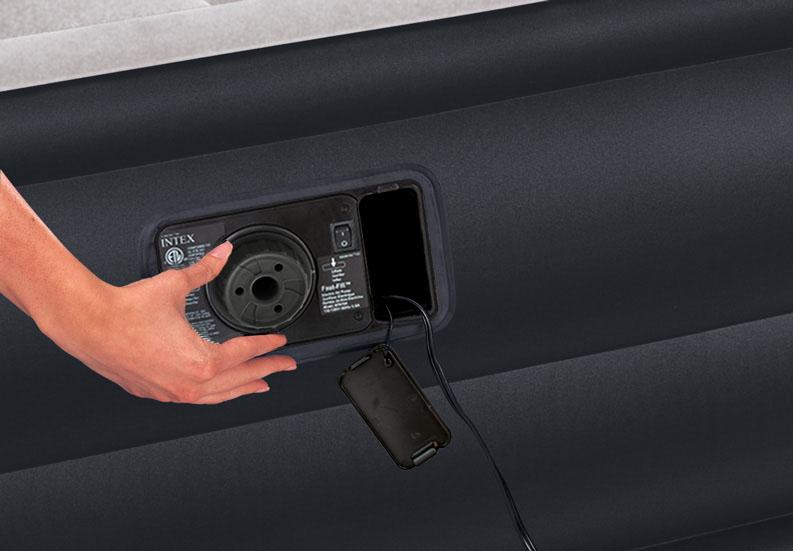 Intex 64132 vienvietis pripučiamas čiužinys su integruota pompa