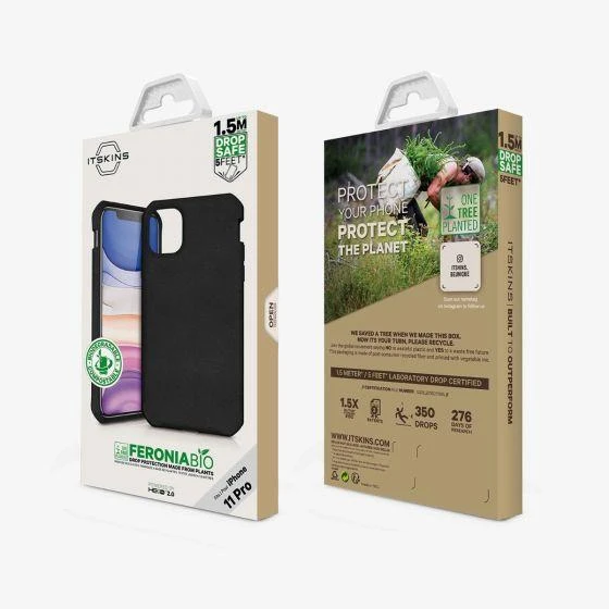 Dėklas ITSKINS Feronia Bio Apple iPhone 11 juodas
