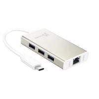 Nezatříděno J5create – USB-C gigabito eterneto ir šakotuvo daugiafunkcis adapteris