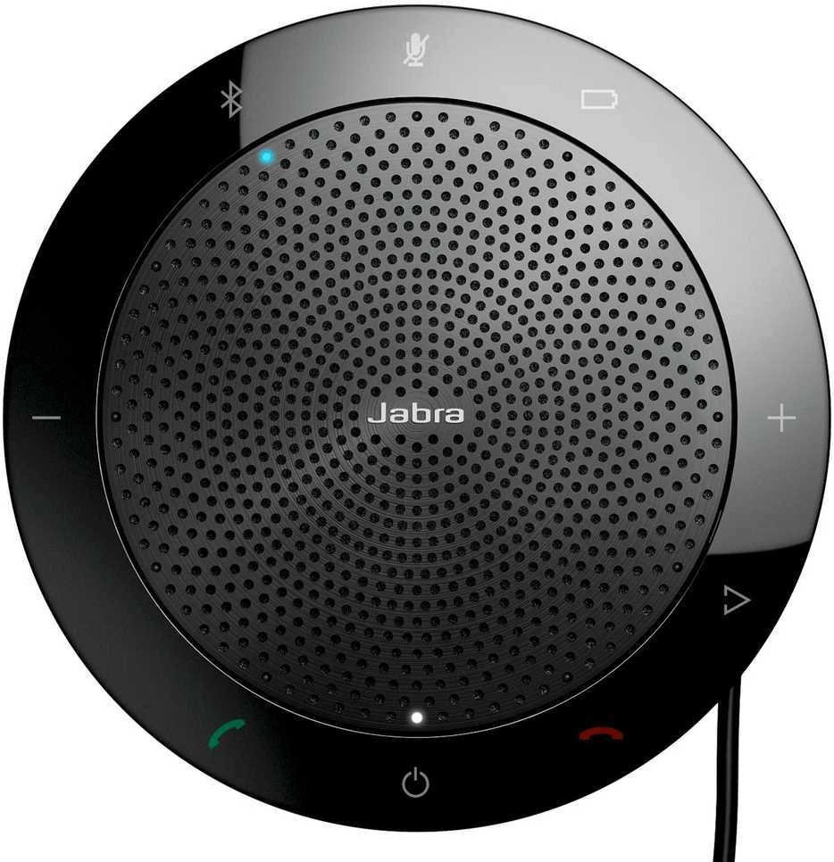 JABRA SPEAK 510 garsiakalbis, skirtas UC ir amp; BT USB konferencijos sprendimas 360 laipsnių mikrofono prijungimo ir atkūrimo nutildymo ir garsumo mygtukas