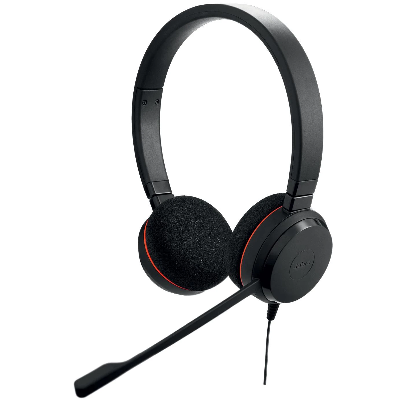 Ausinės JABRA EVOLVE 20 MS Stereo USB su lankeliu ant galvos triukšmo slopinimas USB jungtis su užtildymo mygtuku ir garsumo valdymu ant laido