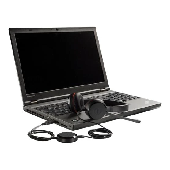 Jabra Evolve 30 II ausinės su valdymo pulteliu ir kompiuteriu