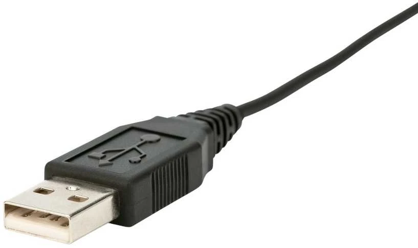 JABRA EVOLVE 40 UC Stereo USB su lankeliu ant galvos triukšmo slopinimas USB jungtis with užtildymo mygtukas ir garsumo valdymu ant laido