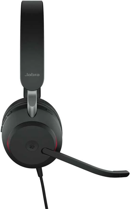 Jabra Evolve2 40 MS Stereo ausinės, Su laidu, Juodos
