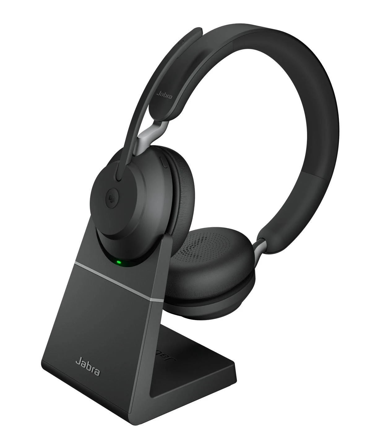 JABRA Evolve2 65 MS Stereo Ausinės on-ear Bluetooth belaidės USB-A noise isolating juodas su charging stand Certified skirta MS Te
